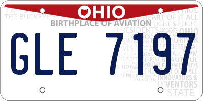 OH license plate GLE7197