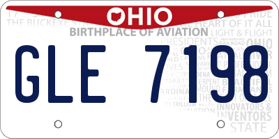 OH license plate GLE7198