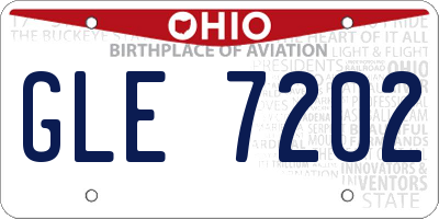 OH license plate GLE7202