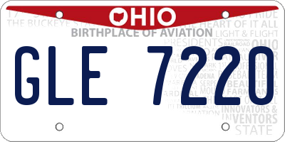 OH license plate GLE7220
