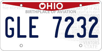 OH license plate GLE7232