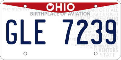 OH license plate GLE7239