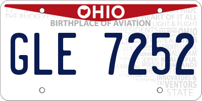OH license plate GLE7252