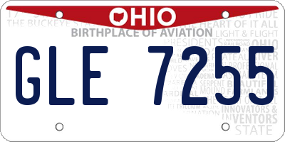 OH license plate GLE7255
