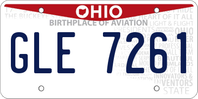 OH license plate GLE7261