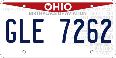 OH license plate GLE7262