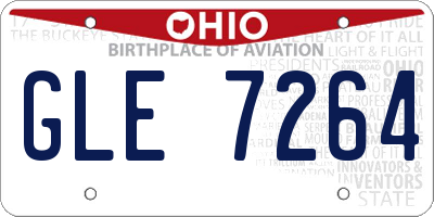 OH license plate GLE7264