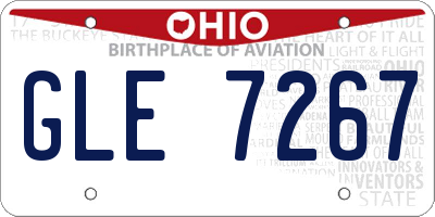 OH license plate GLE7267