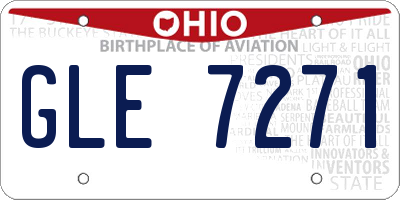 OH license plate GLE7271