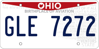 OH license plate GLE7272