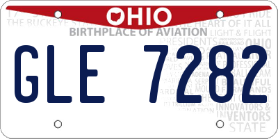 OH license plate GLE7282