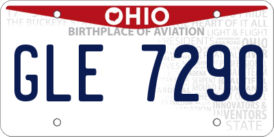 OH license plate GLE7290