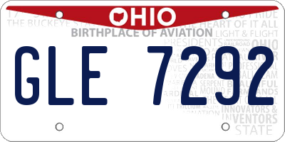 OH license plate GLE7292