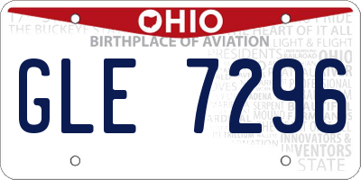 OH license plate GLE7296