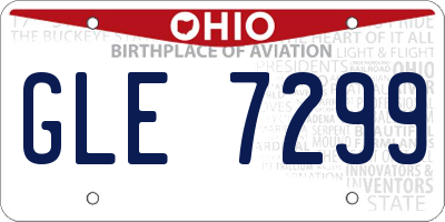 OH license plate GLE7299