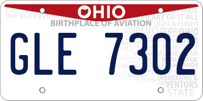 OH license plate GLE7302