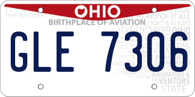 OH license plate GLE7306