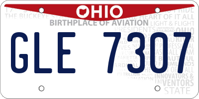 OH license plate GLE7307