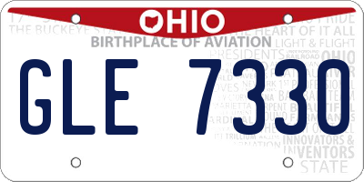 OH license plate GLE7330