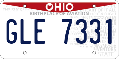 OH license plate GLE7331