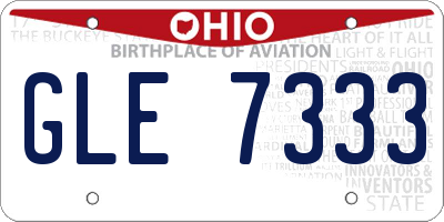 OH license plate GLE7333