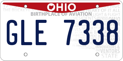 OH license plate GLE7338