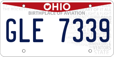 OH license plate GLE7339