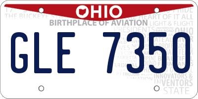 OH license plate GLE7350