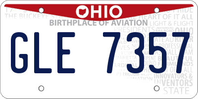OH license plate GLE7357