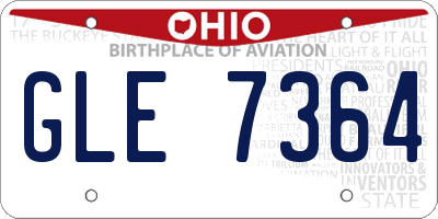 OH license plate GLE7364