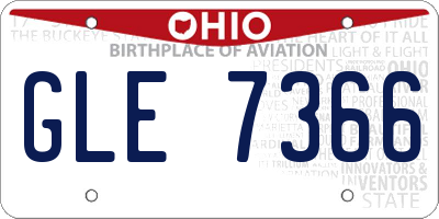 OH license plate GLE7366