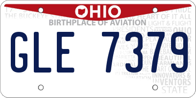 OH license plate GLE7379