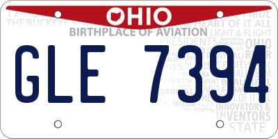 OH license plate GLE7394