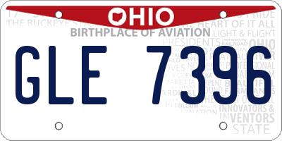 OH license plate GLE7396