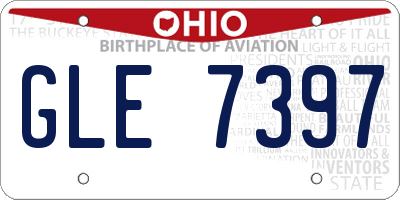 OH license plate GLE7397