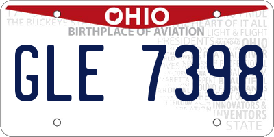 OH license plate GLE7398