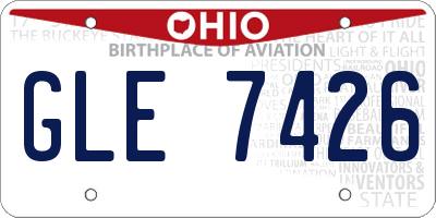 OH license plate GLE7426