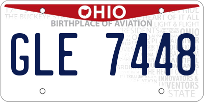 OH license plate GLE7448