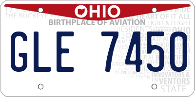 OH license plate GLE7450