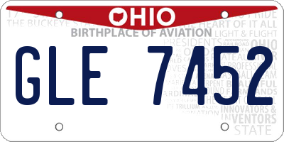 OH license plate GLE7452