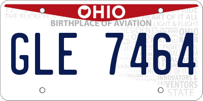 OH license plate GLE7464