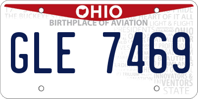 OH license plate GLE7469