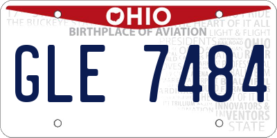 OH license plate GLE7484