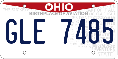 OH license plate GLE7485