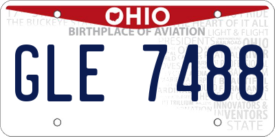 OH license plate GLE7488