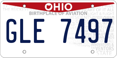 OH license plate GLE7497