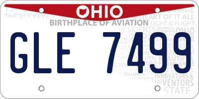 OH license plate GLE7499
