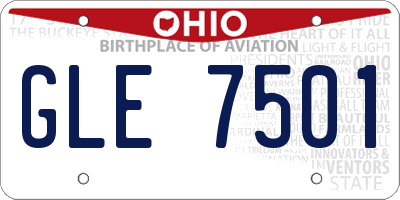 OH license plate GLE7501