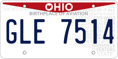 OH license plate GLE7514