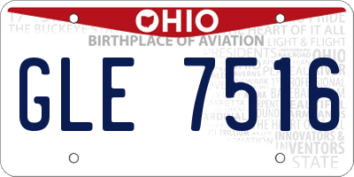 OH license plate GLE7516